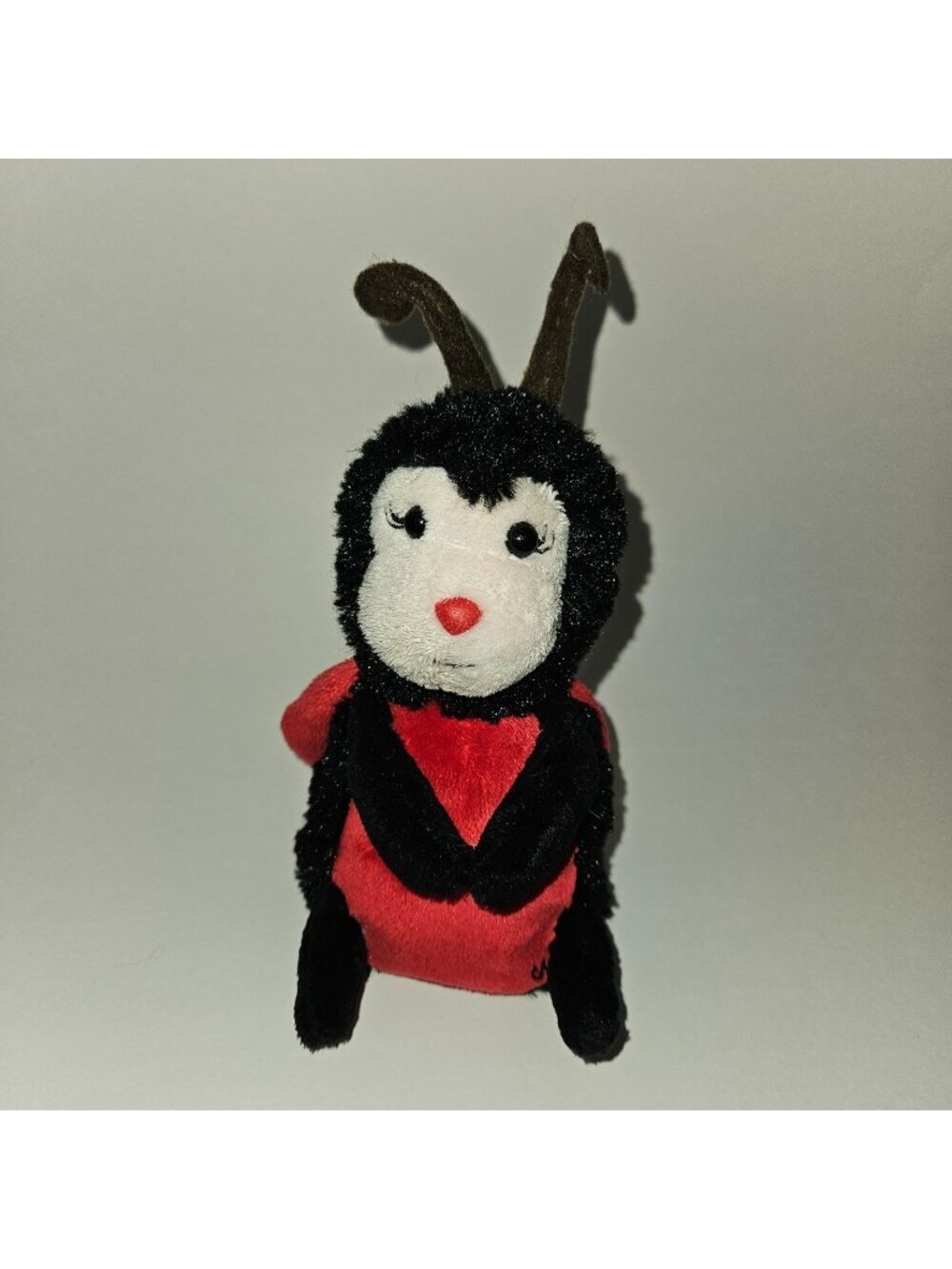 Douglas Cuddle Toys Black Red Ladybug Plush 8" Bean Bag Stuffed Animal Bug 2015